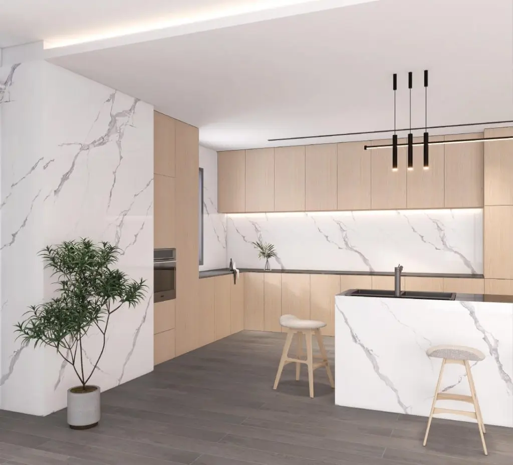 ambiente de cocina panel spc