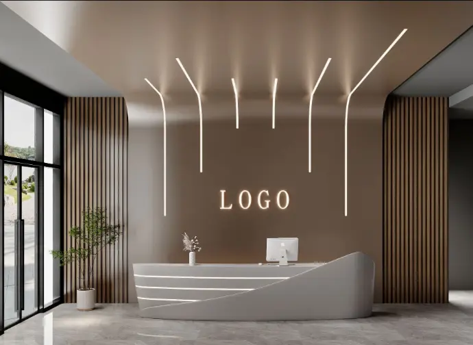 ambiente recepción panel spc bamboo