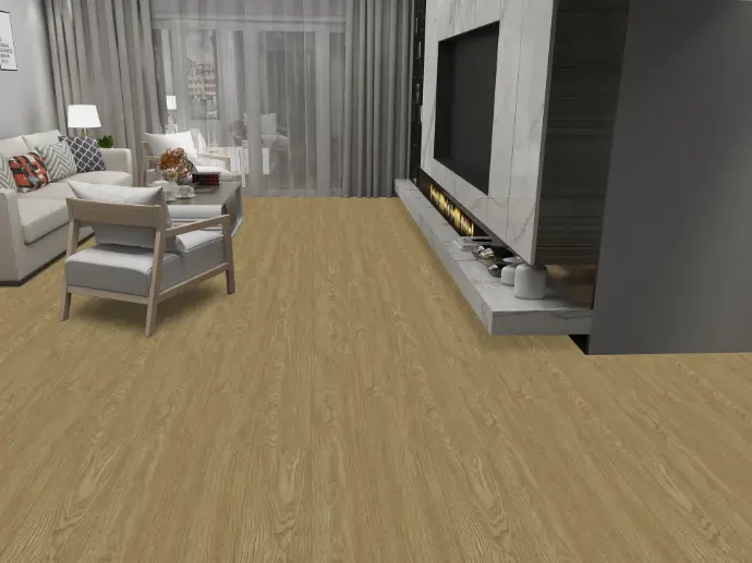 Ambiente comedor con panel spc aliso